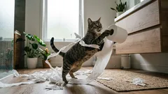 Waarom katten graag met toiletpapier spelen — het is meer dan alleen kattenkwaad
